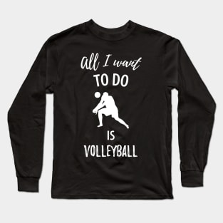 Volleyball Sport Team Play Gift Long Sleeve T-Shirt